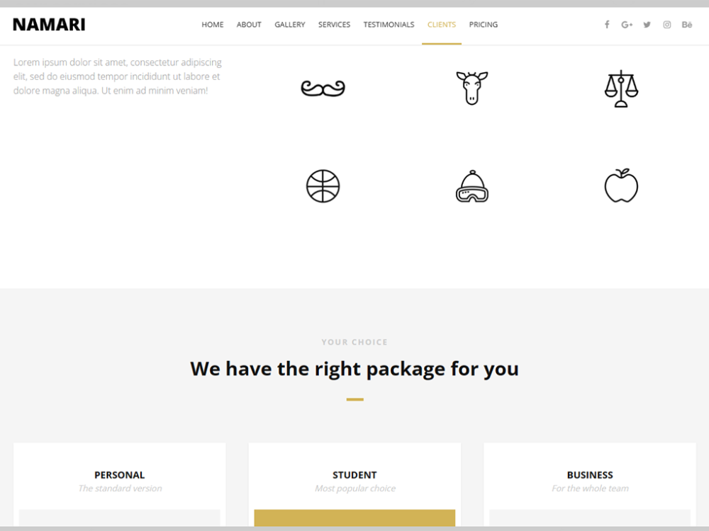 Namari Free CSS Template