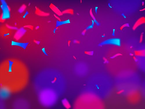 Realistic Confetti Background