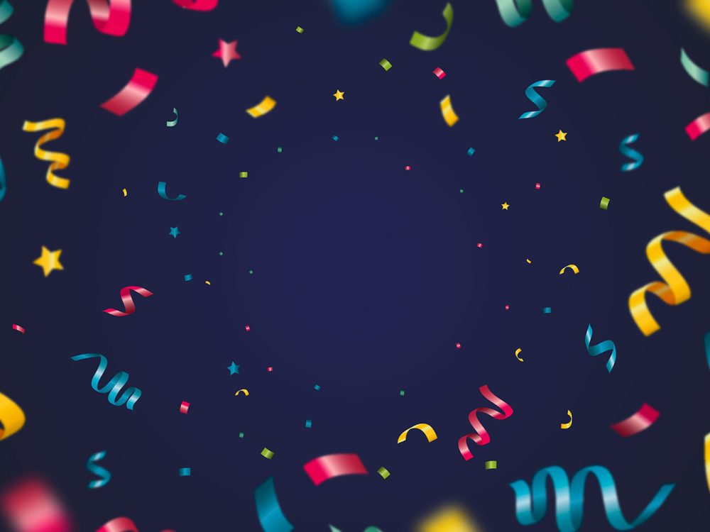 Realistic Confetti Background