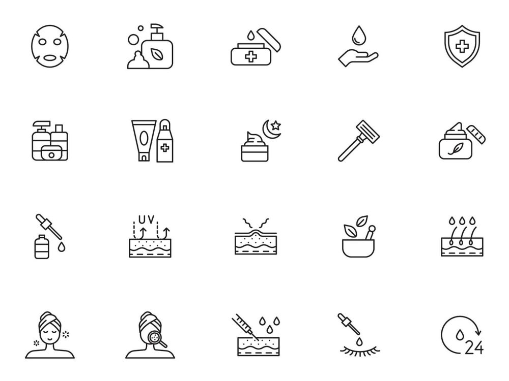 Skin Care Vector Free Icons