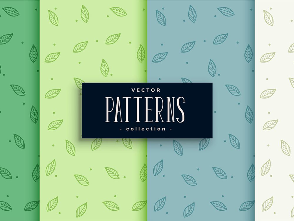 Small Leaves Seamless Pattern Set