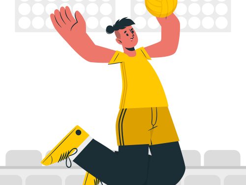 Volleyball Player Concept Free Illustration