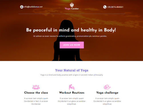 Yoga Free CSS Template