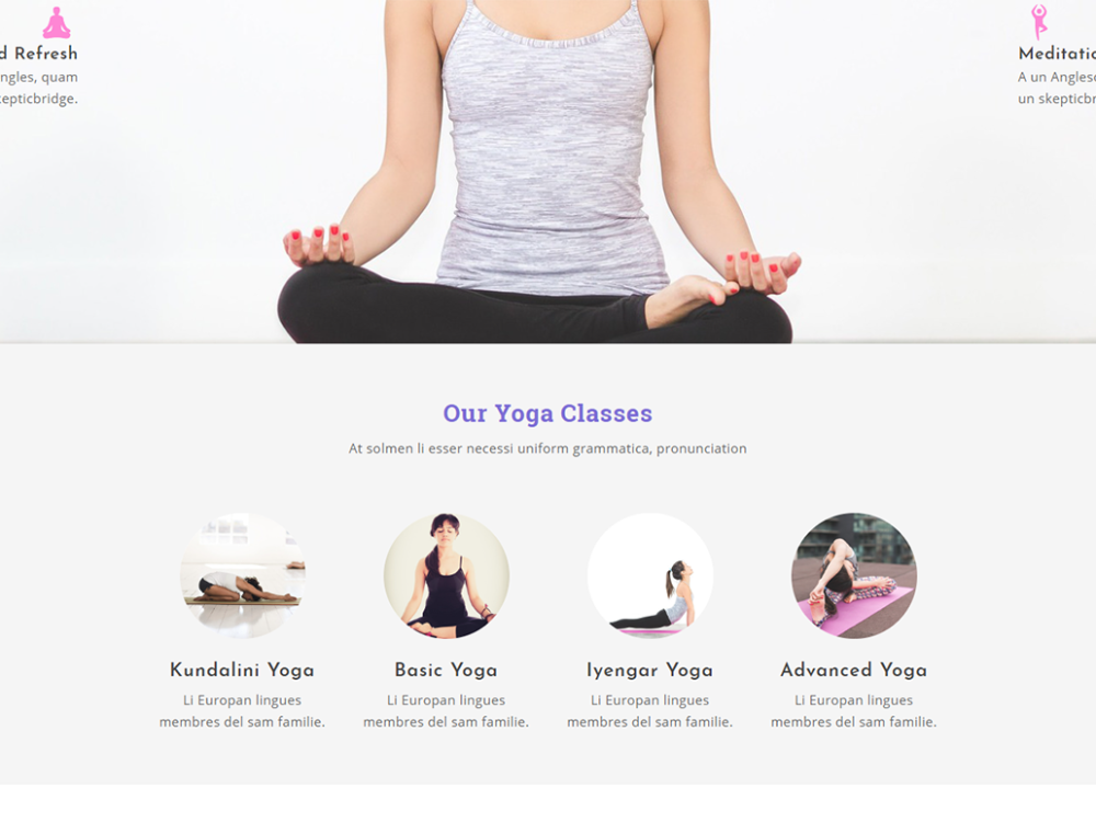 Yoga Free CSS Template