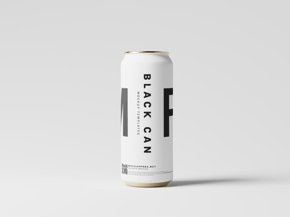 Black Soda Aluminum Can Free Mockup Collection