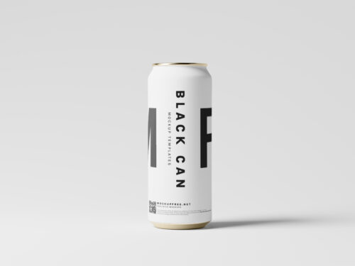 Black Soda Aluminum Can Free Mockup Collection