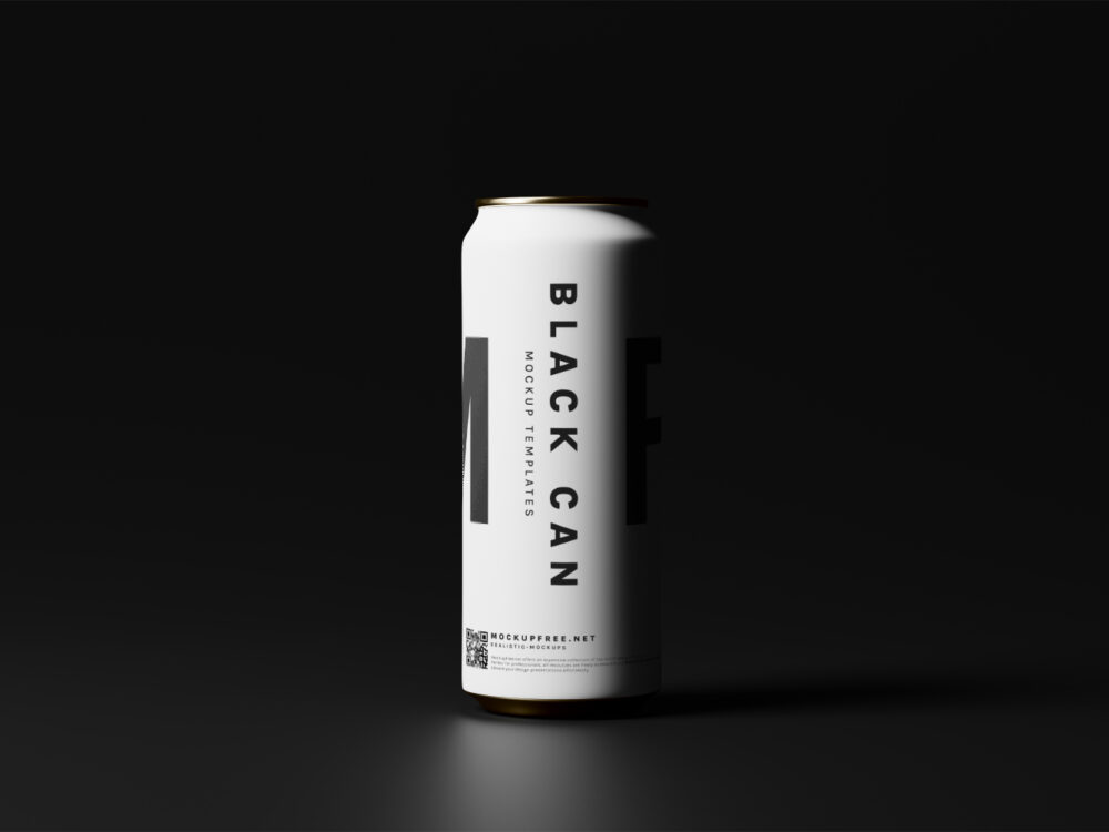 Black Soda Aluminum Can Free Mockup Collection