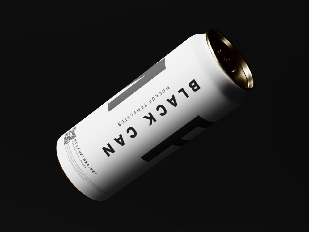 Black Soda Aluminum Can Free Mockup Collection