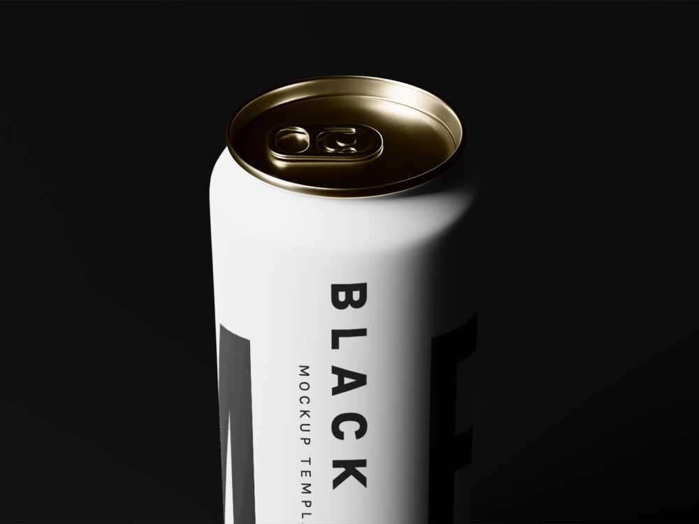 Black Soda Aluminum Can Free Mockup Collection