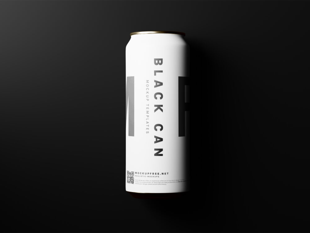 Black Soda Aluminum Can Free Mockup Collection