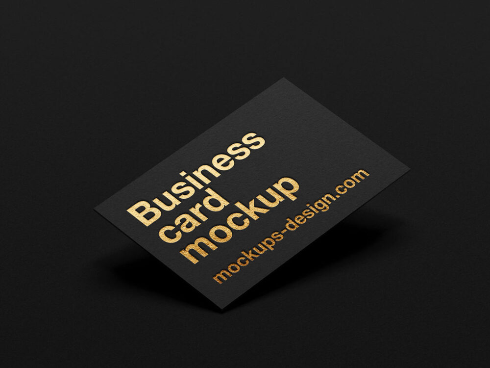 Business Cards with Metallic Foil Free Mockup