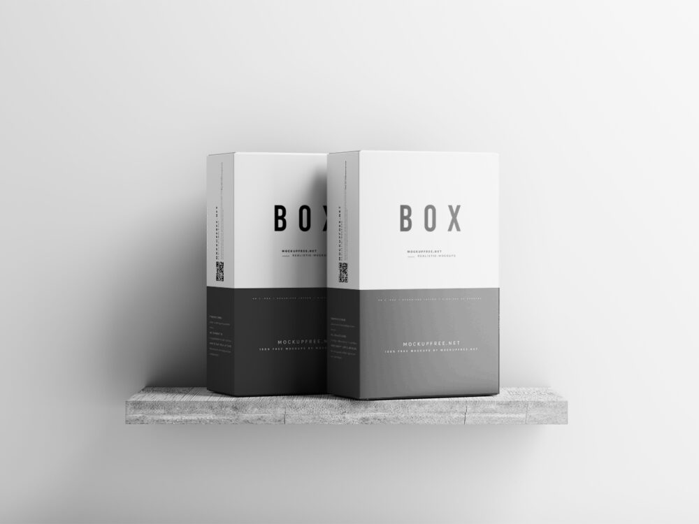 Cardboard Packaging Box Free Mockups