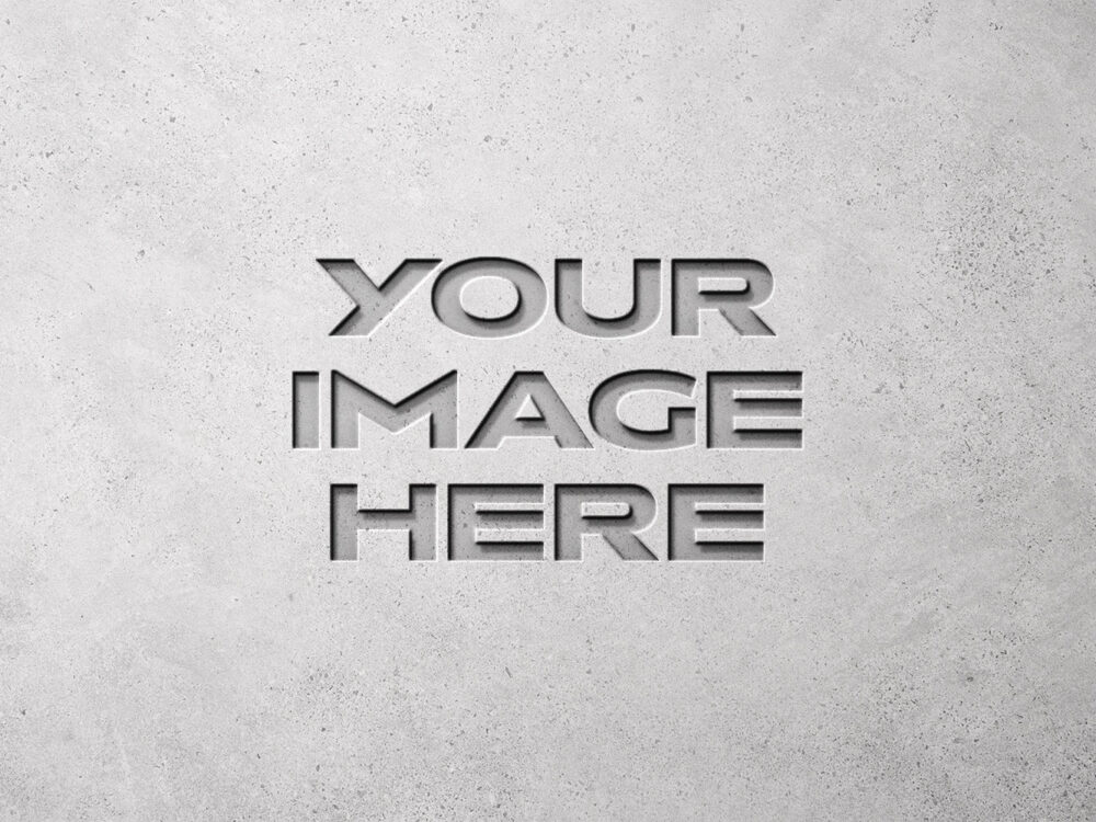 Concrete Wall Logo Free Mockup