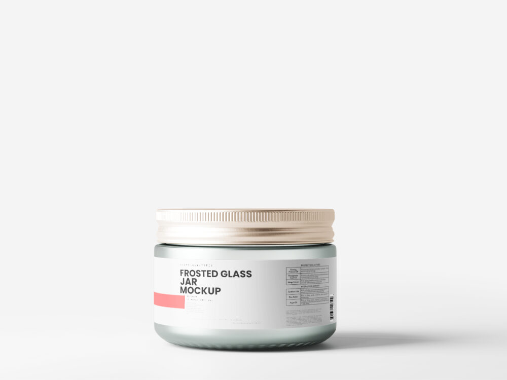 Frosted Glass Jar Free Mockup
