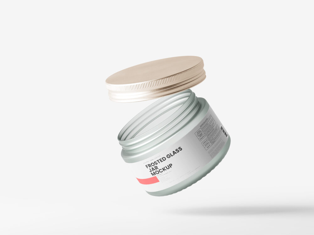 Frosted Glass Jar Free Mockup