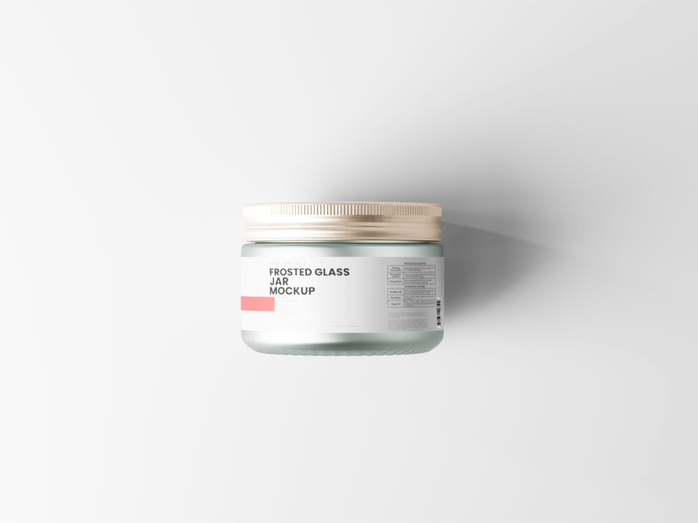 Frosted Glass Jar Free Mockup