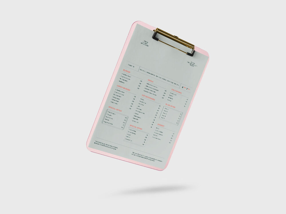 Levitating Menu Free Mockup
