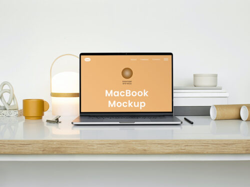 MacBook Front View Free Mockup