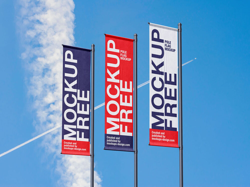 Pole Banner Free Mockup