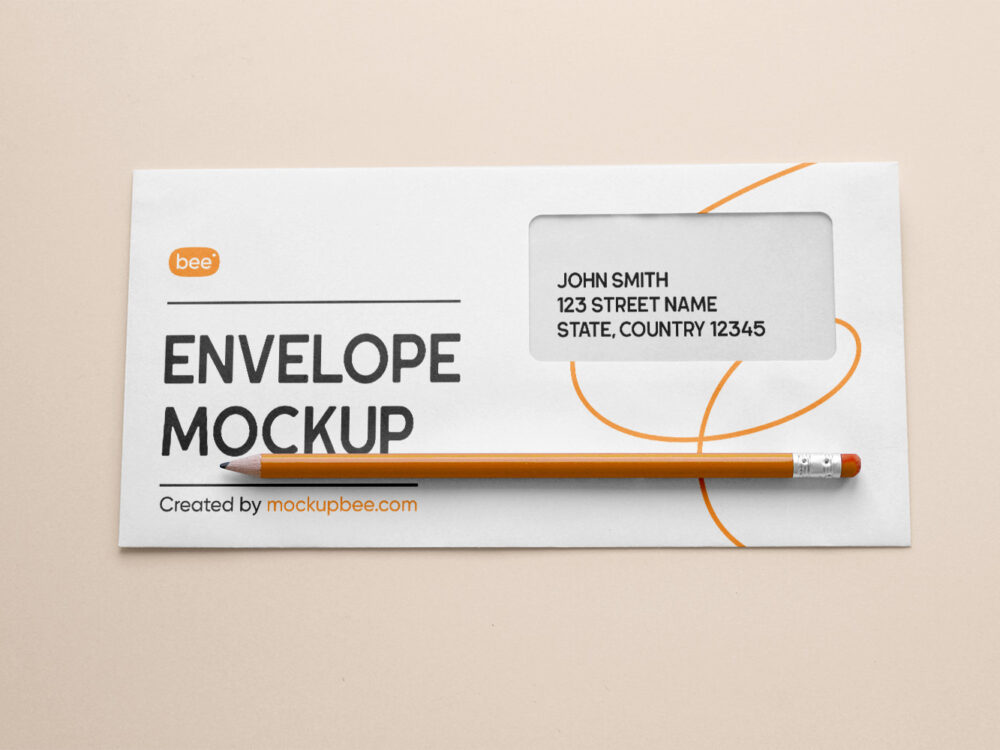 Rectangle Envelope Free Mockup