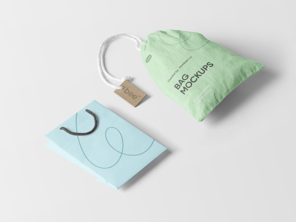 Shopping and Canvas Bag Free Mockup