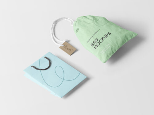 Shopping and Canvas Bag Free Mockup