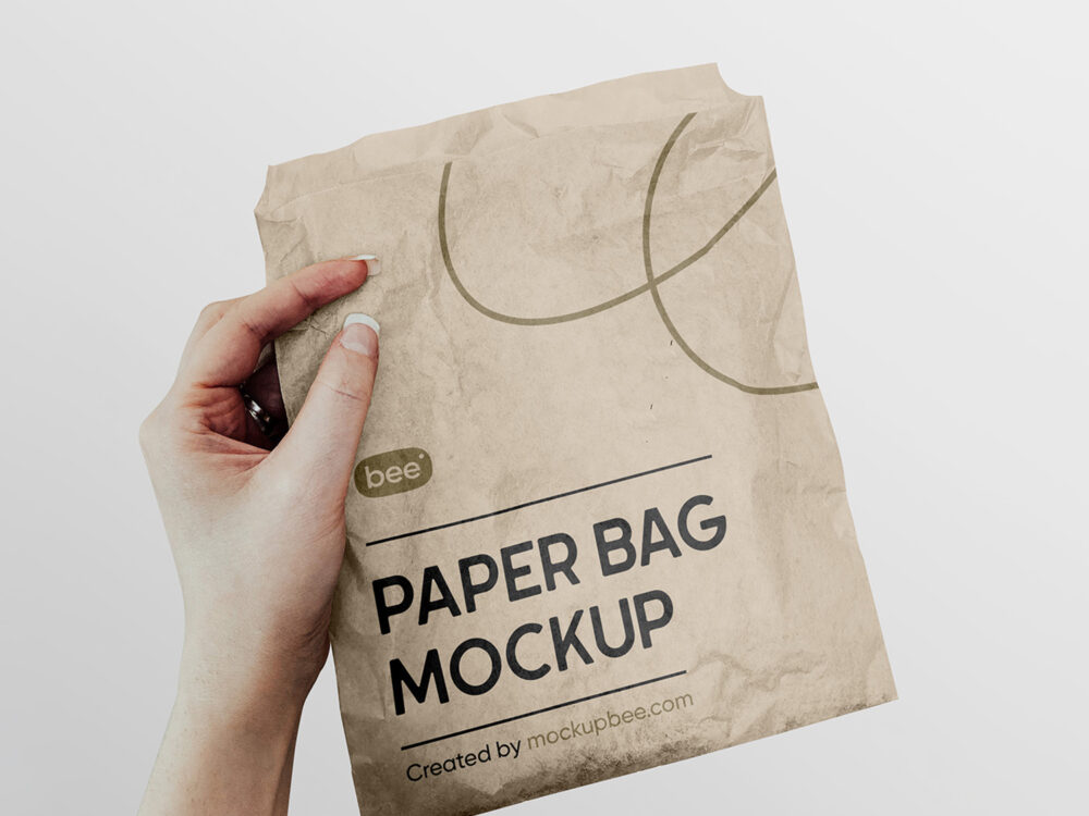 Square Food Bag Free Mockup