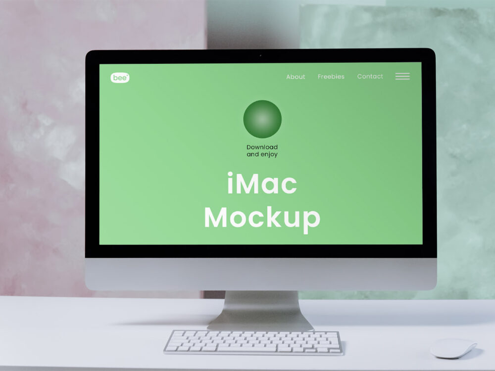 iMac Retina Screen Free Mockup