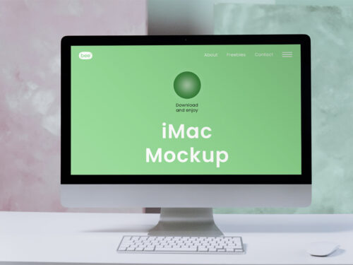 iMac Retina Screen Free Mockup