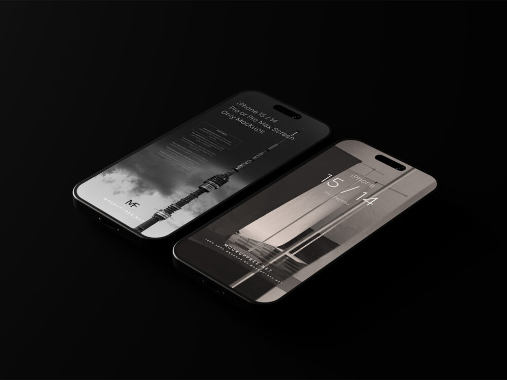iPhone 15 Screen Only Mockups
