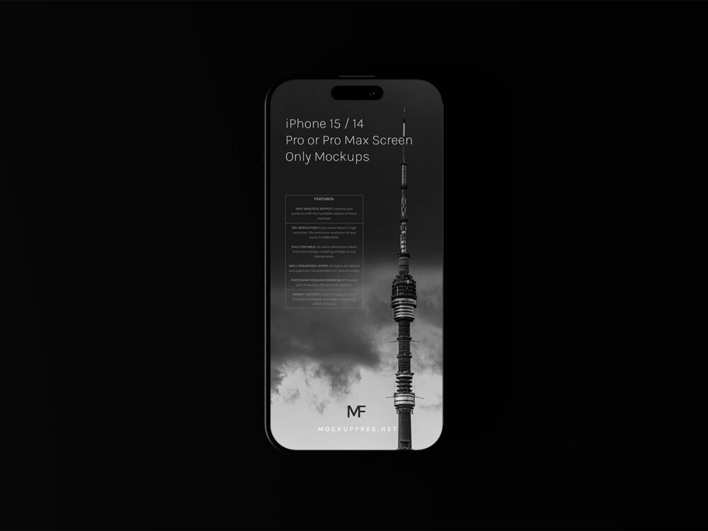 iPhone 15 Screen Only Mockups