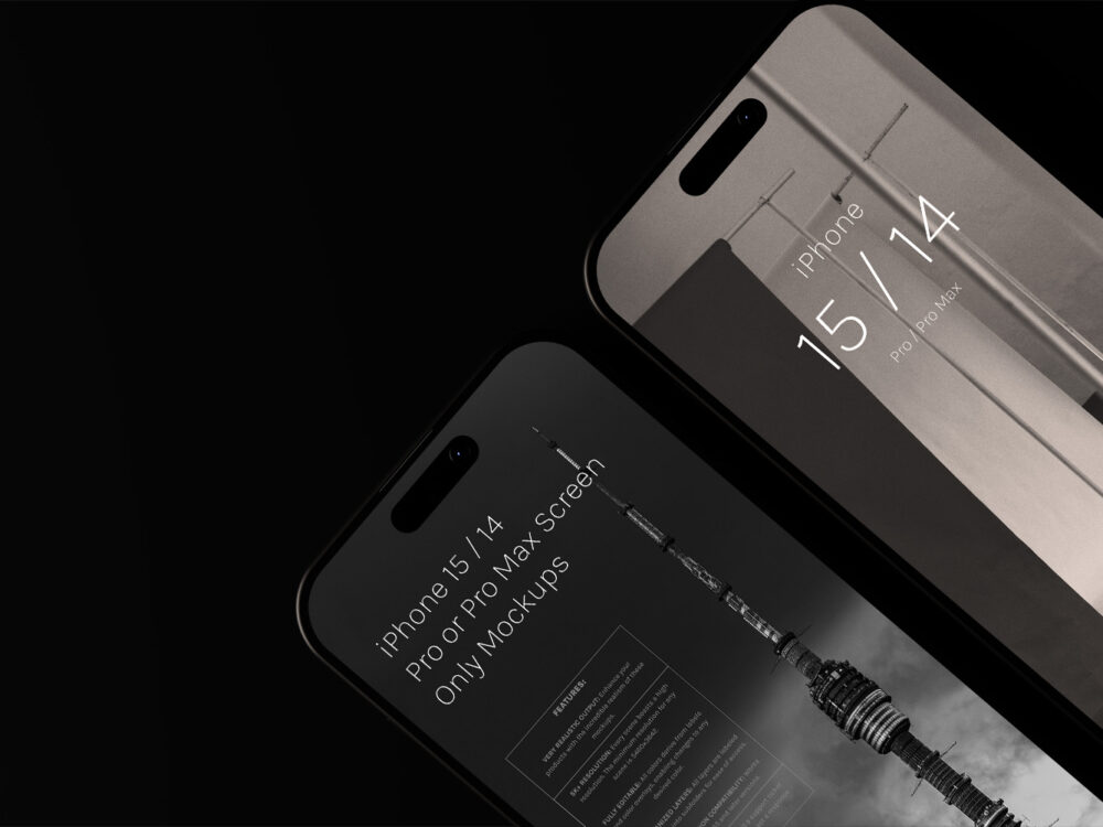 iPhone 15 Screen Only Mockups