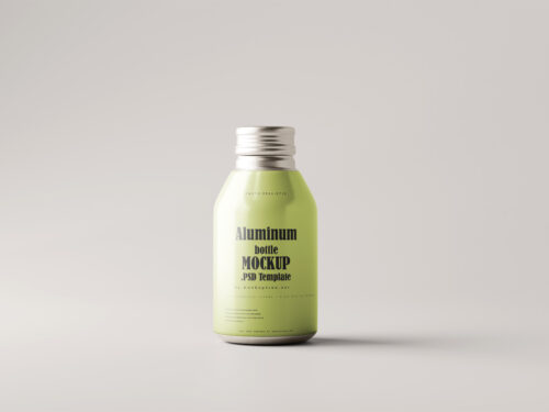 Aluminum Beverage Bottle Free Mockup