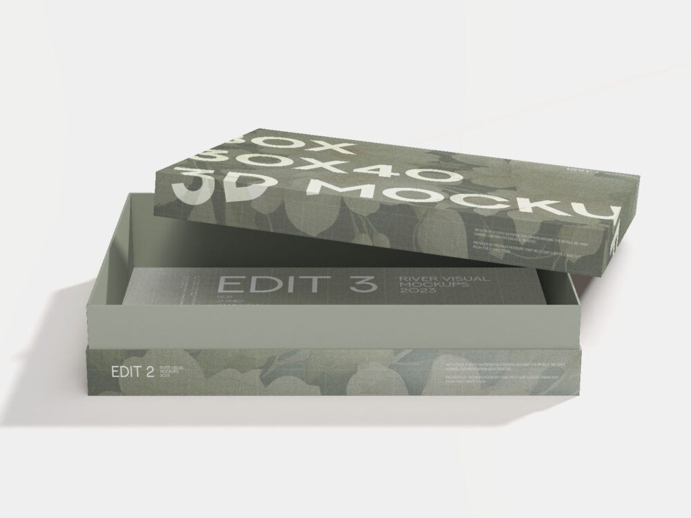 Box with Lid 30×40 Free Mockup