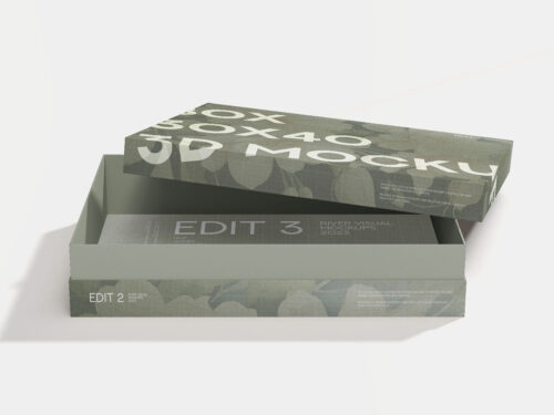 Box with Lid 30×40 Free Mockup