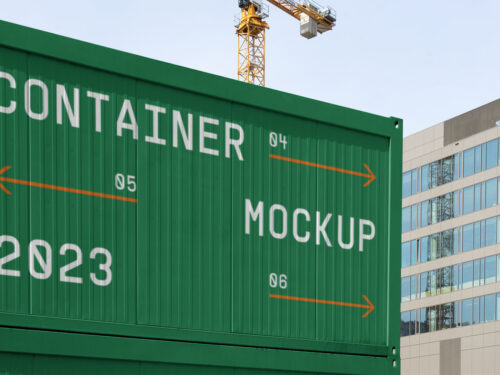 Construction Container Free Mockup