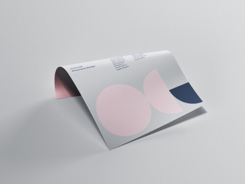 Curled Poster Free Mockup