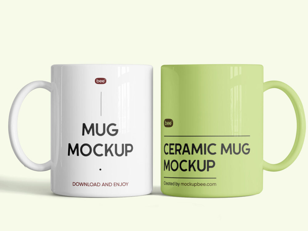 Double Mug Free Mockup