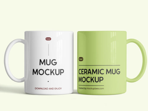 Double Mug Free Mockup