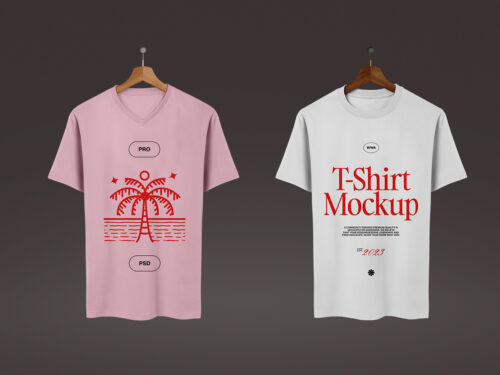 Double T-Shirt’s Free Mockup