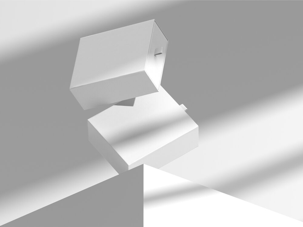 Floating Two Slide Box Free Mockup