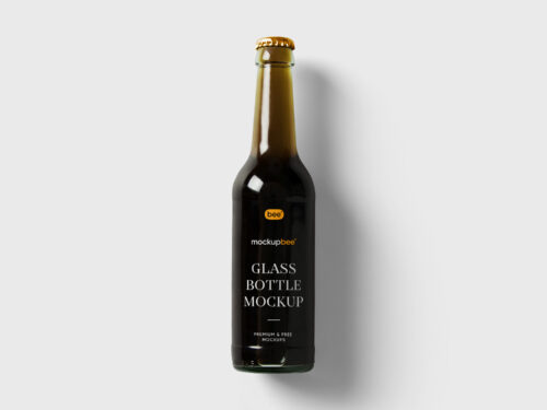 Glass Bottle Free Mockup
