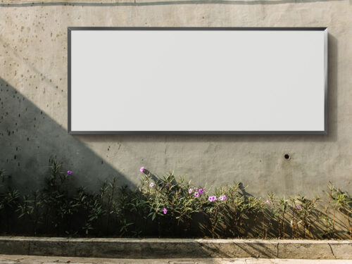 Horizontal Billboard Screen Free Mockup