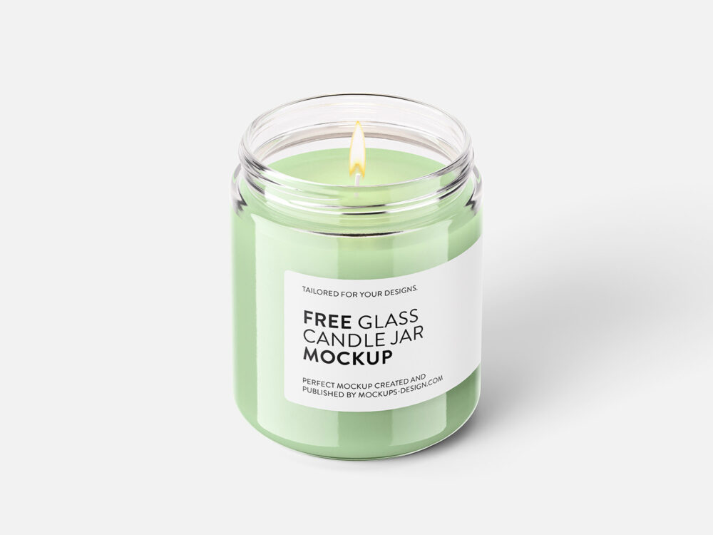 Isolated Candle Free Mockup