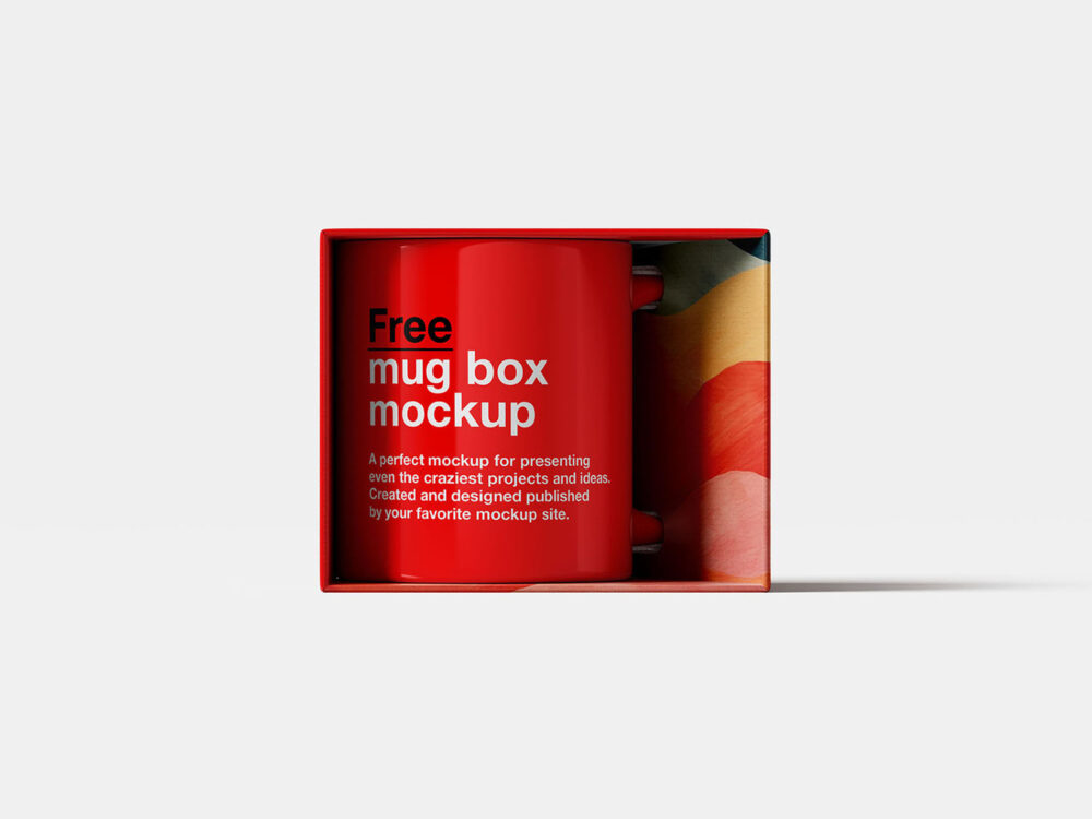 Mug in the Box Free Mockup