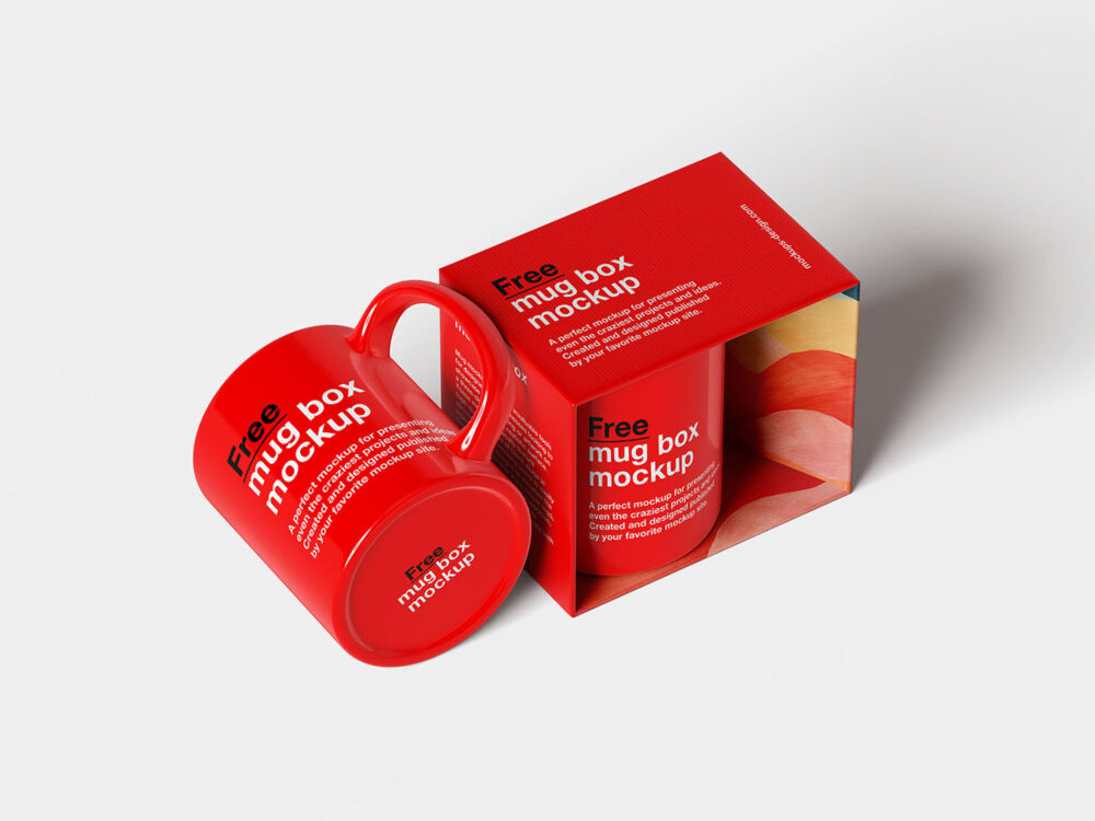 Mug in the Box Free Mockup