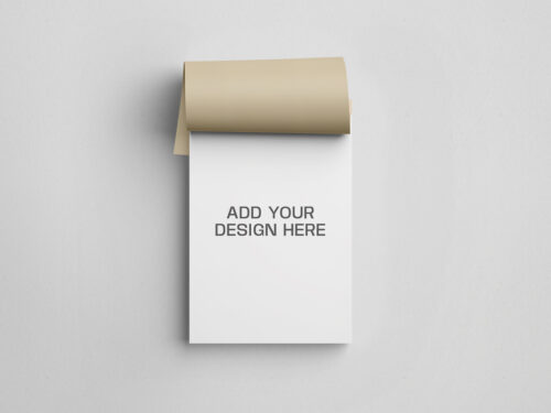 Realistic Notepad Free Mockup