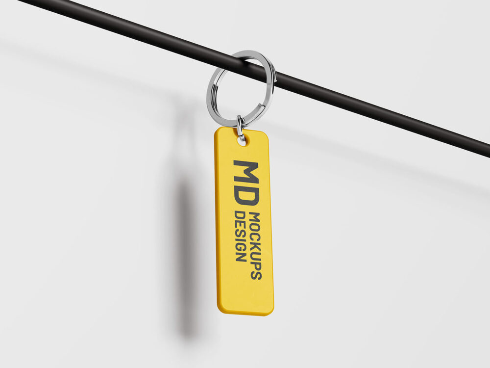 Rectangle Keychain Free Mockup