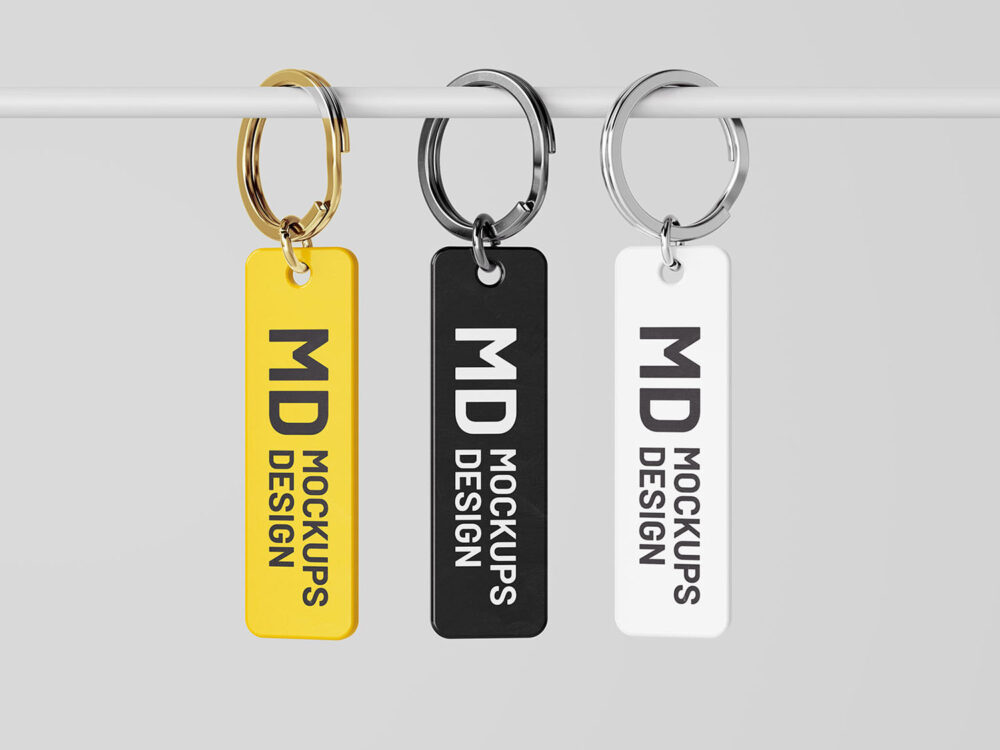 Rectangle Keychain Free Mockup
