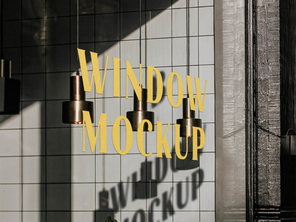Restarant Window Free Mockup